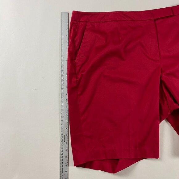 NWOT Talbots Shorts Women's Size 24W Red Plus Size Cotton Spandex Stretch - Picture 10 of 12